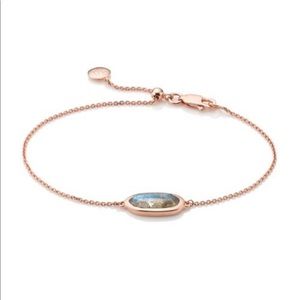 Monica vinader 14K rose gold over sterling labradorite bracelet